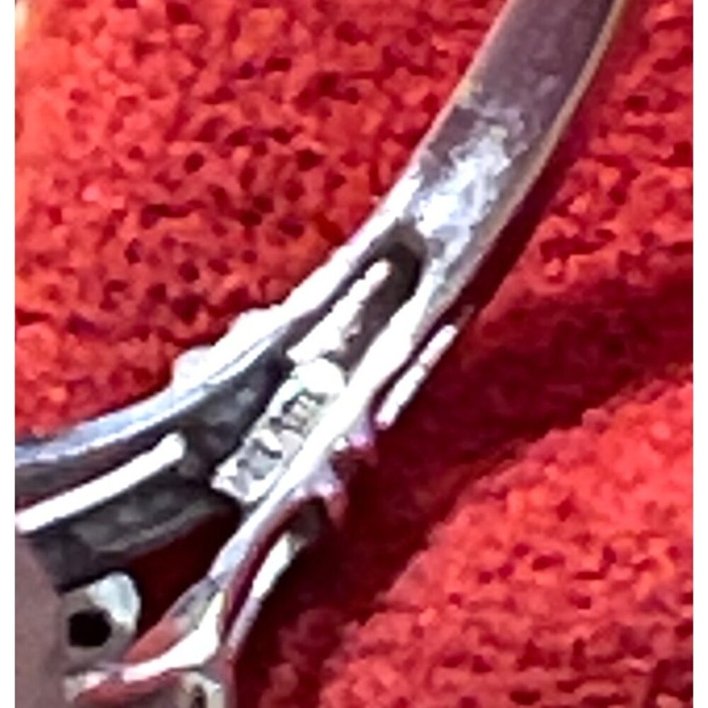 14k white Gold Aquamarine and Diamond Ring Signed Stunning Gift! Please Read - Picture 5 of 13